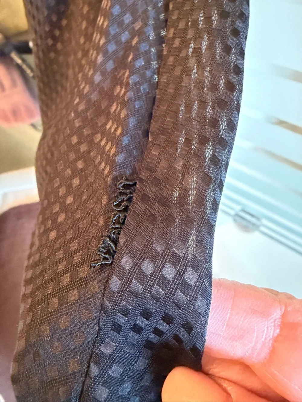 La Senza Black Sheer Mesh Slip Nightgown Lace Trim Size M Y2K - Picture 9 of 9